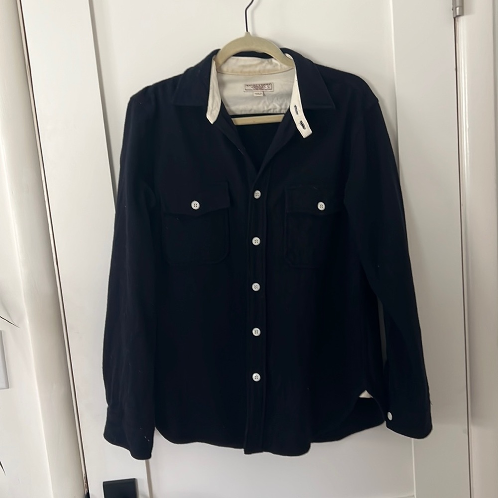 Wallace and Barnes wool overshirt navy size small
